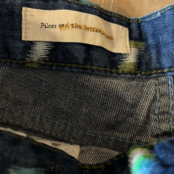 Pilcro and the Letterpress Stet Printed Denim Shorts - Picture 4 of 9